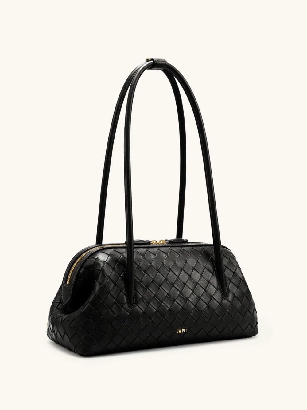 JW PEI Black Woven Shoulder Bag NWT - Picture 2 of 4